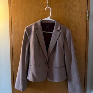 Ann Taylor Burgundy Houndstooth Blazer The Newbury